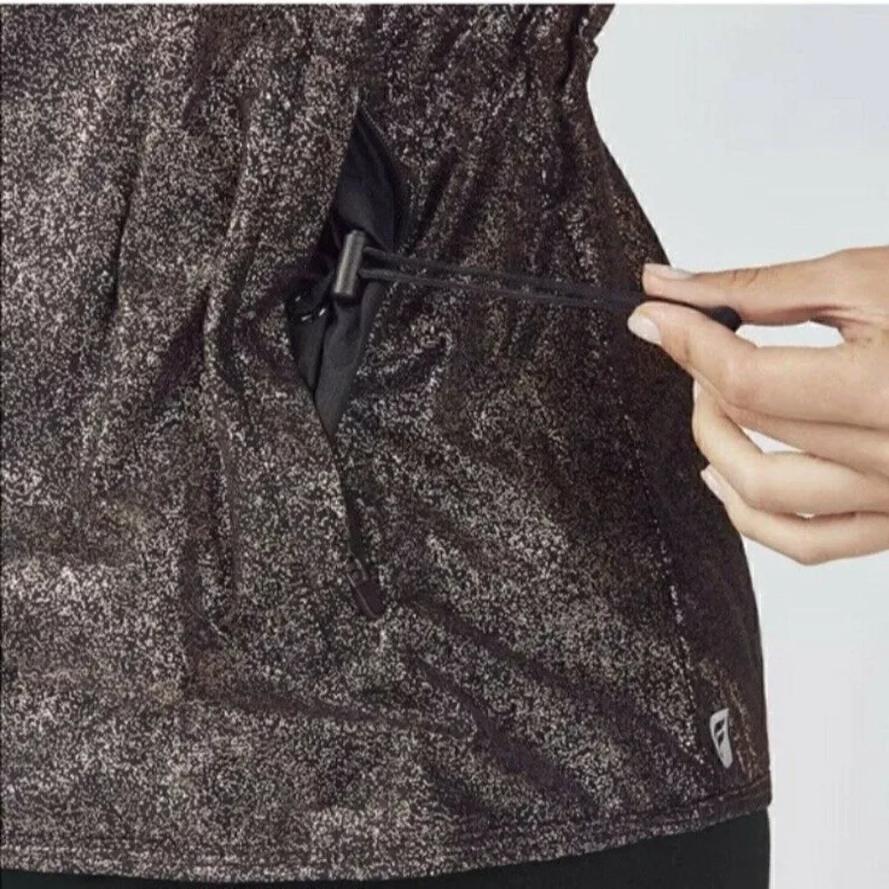 Fabletics Liora Vest Gilet Black Rose Gold Vest